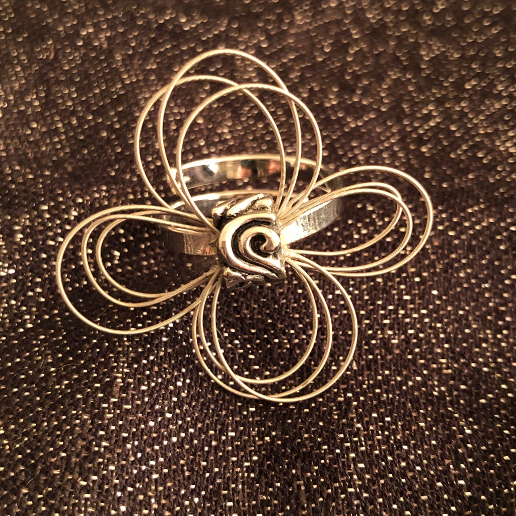 Guitar String Flower Ring